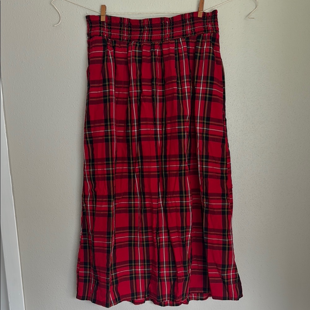 Plaid Red Skirt